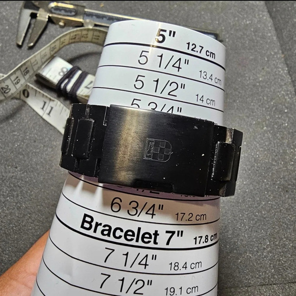 Vince Camuto Quartz Watch VC/1009BLBK The Master Blue Aluminum Black Ion-Plated - Picture 10 of 10